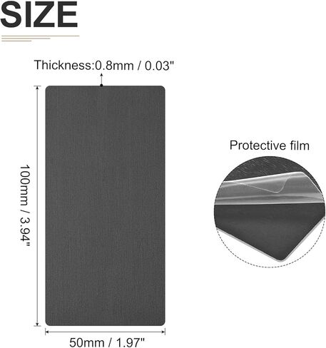 DTGN 88x53x1mm (LxWxT) بطاقة معدنية فارغة - 15 حزمة - جيدة للآلات - لوحة اسم معدات الألومنيوم المؤكسدة - أحمر in Kuwait