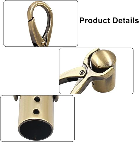 4 قطع من Coufce بقطر 0.55 سم من الخرز الأسطواني لنهاية الحبل، أغطية نهاية الحبل الفضي مع مشبك جراد البحر، نتائج الحبل للقلادة والأساور وحزام الحقيبة DIY in Kuwait