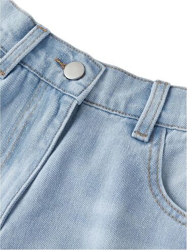 OYOANGLE Girl's Flap Pocket Cargo Jeans Streetwear Straight Leg Loose Long Denim Pants in Saudi Arabia