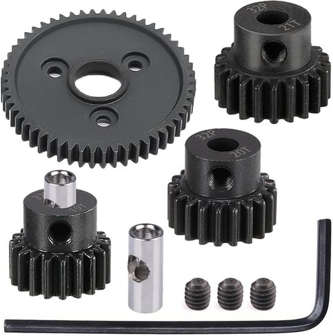 مجموعة تروس 32P 54T Spur Diff و13T 15T 17T مع مفتاح سداسي ومقرنة 3.175 مم لشاحنة Slash 4X4/VXL/Rustle 4X4/Stampede 4X4/VXL #6878 للصدمات (54T) in Kuwait