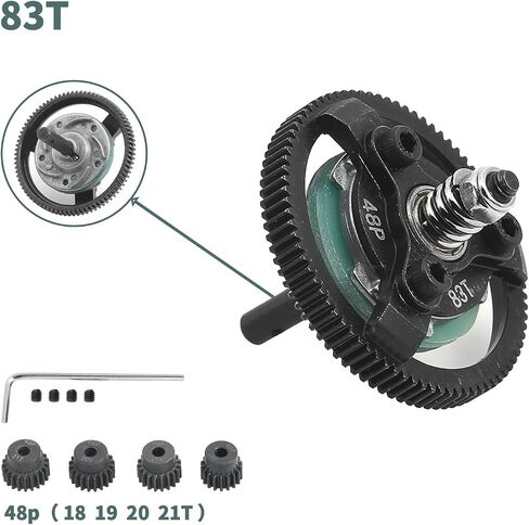 48P 72T تروس نقل من الفولاذ المقوى مع 27T 28T 29T 30T ترس ترس 1/8 بوصة 3.175 مم أجزاء ترقية فتحة لـ Traxxas RC 1/10 2WD Slash Stampede Rustler 2WD Bandit VXL XL-5 F-150 SVT in Kuwait