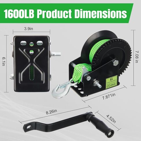 ونش مقطورة قارب XGeek 600LB مع ونش قارب بنسبة تروس 4:1 للمقطورة وإعدادات ثلاث سرعات مناسبة لمختلف القوارب والمركبات in Kuwait