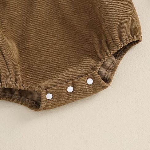 Pudcoco Infant Baby Boys Girls Overalls Sleeveless Mallard Duck Embroidery Corduroy Rompers Newborn Summer Outfit in Kuwait