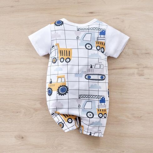 RELABTABY 2-Pack Baby Boys Girls Romper Newborn Cartoon Print Short Sleeve ملابس الصيف in Kuwait