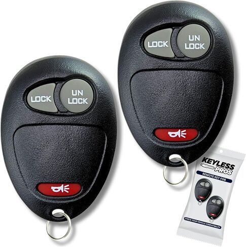 KeylessPros 3 أزرار للدخول بدون مفتاح عن بعد، يناسب Pontiac Aztek Grand Prix، Buick Century Regal Rendezvous، Oldsmobile Intrigue، L2C0007T (عبوتان) in Saudi Arabia