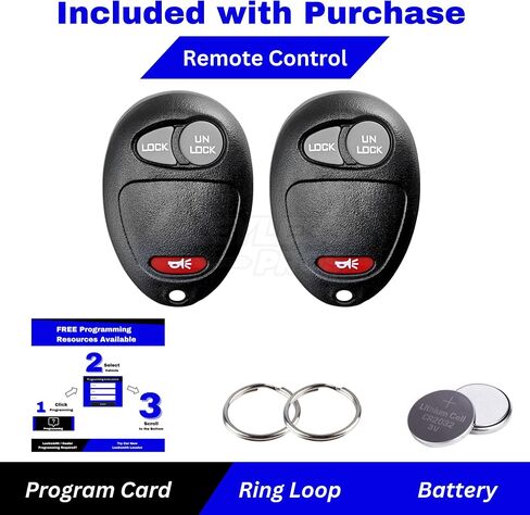 KeylessPros 3 أزرار للدخول بدون مفتاح عن بعد، يناسب Pontiac Aztek Grand Prix، Buick Century Regal Rendezvous، Oldsmobile Intrigue، L2C0007T (عبوتان) in Saudi Arabia