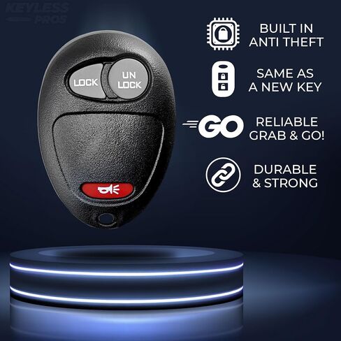 KeylessPros 3 أزرار للدخول بدون مفتاح عن بعد، يناسب Pontiac Aztek Grand Prix، Buick Century Regal Rendezvous، Oldsmobile Intrigue، L2C0007T (عبوتان) in Saudi Arabia