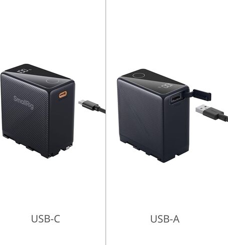 بطارية بديلة SmallRig NP-F970 بقدرة 10500 مللي أمبير في الساعة لجهاز Sony NP-F970 F750 F550، PD 36W USB-C 3.5H شحن سريع، بطارية كاميرا مع شاشة OLED للكاميرا، الشاشة، ضوء فيديو LED، كاميرا فيديو، أسود - 4469 in Saudi Arabia