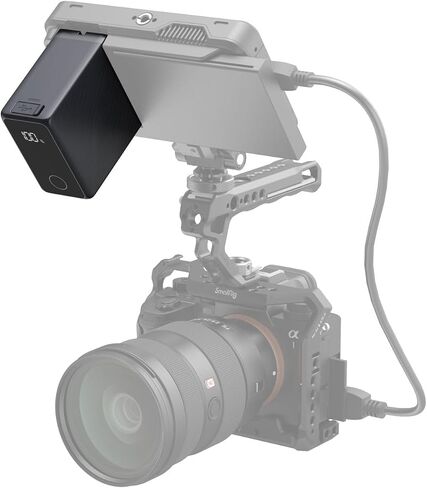 بطارية بديلة SmallRig NP-F970 بقدرة 10500 مللي أمبير في الساعة لجهاز Sony NP-F970 F750 F550، PD 36W USB-C 3.5H شحن سريع، بطارية كاميرا مع شاشة OLED للكاميرا، الشاشة، ضوء فيديو LED، كاميرا فيديو، أسود - 4469 in Saudi Arabia
