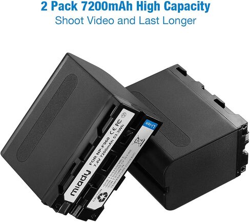 Miady استبدال بطارية سوني NP-F970 لسوني NP-F970 NP-F960 NP-F950 NP-F930 NP-F550 NP-F530 NP-F330 NP-F570 بطارية وسوني Handycam (البطارية (2)) in Kuwait
