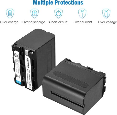 Miady استبدال بطارية سوني NP-F970 لسوني NP-F970 NP-F960 NP-F950 NP-F930 NP-F550 NP-F530 NP-F330 NP-F570 بطارية وسوني Handycam (البطارية (2)) in Kuwait