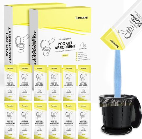Turmaster Super Absorbent Polymer for Portable Toilet, Degradable Eco Gel for Portable Toilet, Liquid Waste Gelling and Deodorizing Absorbent Emergency Toilet Waste Treatment in Saudi Arabia