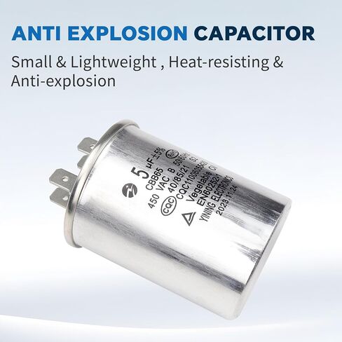 Condenser Fan Motor, 1/4 HP 1100RPM, Replacement for Ac GE Genteq Carrier Bryant Payne Dayton, 5KCP39EGS070S, 5KCP39EGY823S, 3905, HC39GE237, 6DLL0, Reversible Rotating + Capacitor in Saudi Arabia