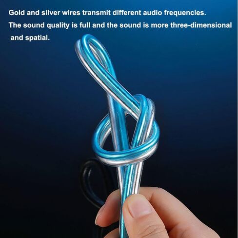 artcavs الموز إلى 3.5 ملم مقابس الموز إلى كابل 3.5 ملم 3.5 ملم إلى كابل توصيل الموز 6N OFC 2x100 AWG مطلي بالذهب 3.5 ملم قابس الموز 4X الموز إلى 3.5 ملم كابل مكبر الصوت (1 متر (3.3 قدم)، أزرق) in Kuwait