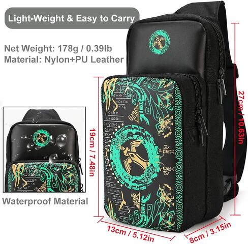 imeux Cute Travel Bag for Nintendo Switch, Lite, OLED, Steam Deck - Small Sling Portable Backpack Carrying Crossbody Shoulder Gaming Storage Case for NS Console Dock Joy-Cons Accessories in Saudi Arabia