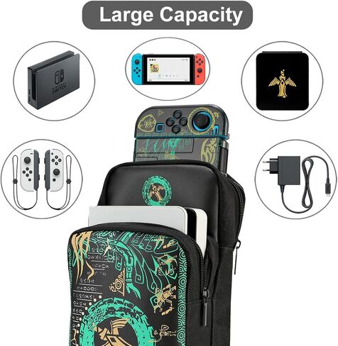 imeux Cute Travel Bag for Nintendo Switch, Lite, OLED, Steam Deck - Small Sling Portable Backpack Carrying Crossbody Shoulder Gaming Storage Case for NS Console Dock Joy-Cons Accessories in Saudi Arabia