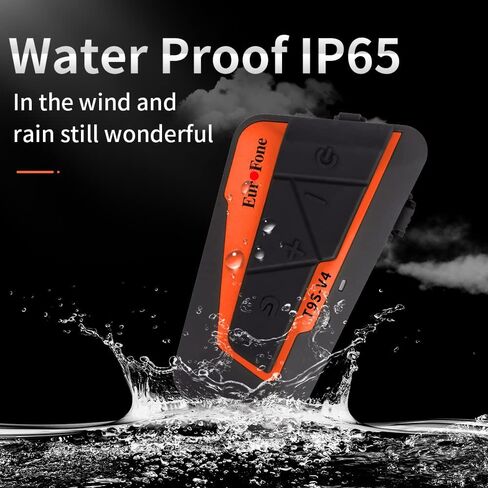 نظام اتصال داخلي لخوذة الدراجات النارية من EuroFone، سماعة بلوتوث للدراجات النارية بطول 1800 متر، سماعة رأس متعددة الوظائف لخوذة الدراجة النارية مع خاصية إلغاء الضوضاء/موسيقى ستيريو/راديو FM in Kuwait