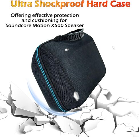 حافظة صلبة من XINGFUDAO لمكبر الصوت Soundcore Motion X600، وحقيبة تخزين مكبر الصوت Soundcore Motion X600 مع جيب شبكي لكابل USB، وحقيبة مكبر صوت واقية محمولة سهلة الحمل in Saudi Arabia