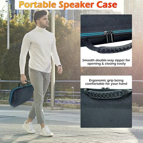 حافظة صلبة من XINGFUDAO لمكبر الصوت Soundcore Motion X600، وحقيبة تخزين مكبر الصوت Soundcore Motion X600 مع جيب شبكي لكابل USB، وحقيبة مكبر صوت واقية محمولة سهلة الحمل in Saudi Arabia