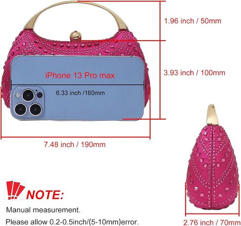 HUANG ZHUANG Elegant Crystal Clutch Rhinestone Handbags For Women Party Purse Wedding Prom Sparkly Bag in Saudi Arabia