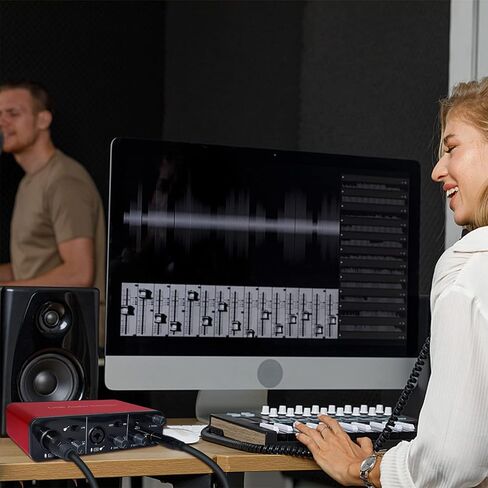YDMADE USB audio interface for recording podcasts and streaming media, professional recording plug-and-play, XLR power, red audio interface, noiseless in Saudi Arabia