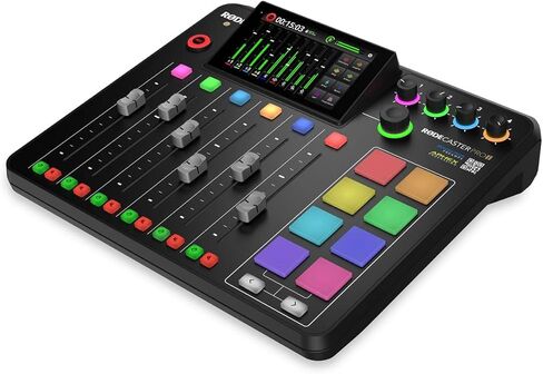 Rode RODECaster Pro II Integrated Audio Production Studio Console Bundle with TAP300 Mic, TAPH700 Headphones, Mic Stand, M to F XLR Cable, 32GB microSD Card in Saudi Arabia