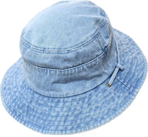 AICHUAN Bucket Hat for Women Men Wide Brim Sun Hat Packable Cotton Denim Summer Beach Travel Outdoor Fishing Cap in Saudi Arabia