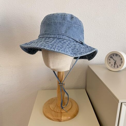 AICHUAN Bucket Hat for Women Men Wide Brim Sun Hat Packable Cotton Denim Summer Beach Travel Outdoor Fishing Cap in Saudi Arabia
