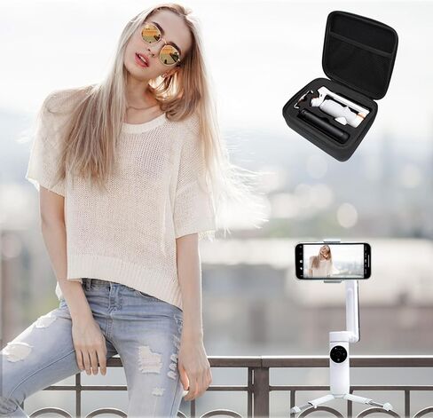 حقيبة حمل TEKCAM متوافقة مع Insta360 Flow Gimbal Stabilizer حافظة تخزين واقية مقاومة للصدمات وحقيبة تخزين محمولة للهواتف الذكية، حافظة سفر صلبة، حامل ثلاثي القوائم، أسود in Kuwait