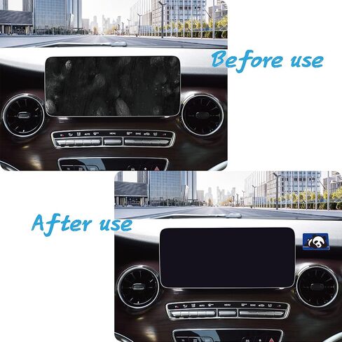 Car Screen Cleaner Wipes, Reusable Car Interior Cleaning Cloth Sticker Assecories for for Display, Sun Visor, Dashboard, Center Control, GPS Dust Detail Removal-Cute Design With Storage Box (10 Pack) in Saudi Arabia