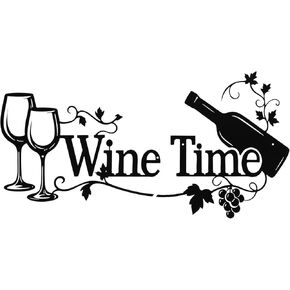 سانوارم قطعتين من ديكور الحائط المعدني العتيق لوقت النبيذ، ديكورات فنية جدارية سوداء - كبير لمحبي فينو مزرعة ريفية كرمة العنب ديكور معلق للمنزل والمنزل والمطبخ والمطعم وبار القهوة والحانة والمقهى in Kuwait