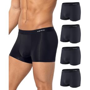 Men's Boxer Briefs, Silky Breathable Ice Silk Trunks Underwear for Men 4 Pack in Saudi Arabia