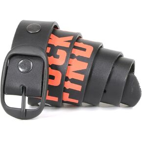 Milwaukee Leather MP7110 Men's F* Around - Find Out Black Leather Belt w/Interchangeable Buckle - 1.5 inches Wide in Saudi Arabia