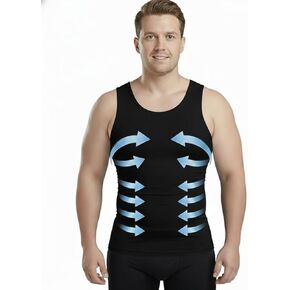 القميص الطبيعي للرجال الموقف الفائق - الصدر بلا أكمام والتحكم في البطن. in Kuwait