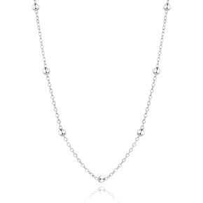 925 Sterling Silver Bead Chain Necklace for Women Simple Dainty Satellite Beaded Chain Necklace, Sturdy Chains Necklaces Jewelry with Lobster Clasp | 16/18/20/22/24 Inches in Saudi Arabia