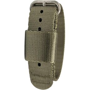 BERTUCCI Men's G–Type Comfort-Webb Field Drab 19mm Nylon Webbing Strap Matte Stainless Steel Buckle Watch Band in Saudi Arabia