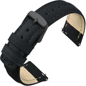 سوار ساعة ANNEFIT سريع الإصدار للرجال والنساء، حزام ساعة جلدي عتيق كريزي هورس 18 ملم 20 ملم 22 ملم in Kuwait