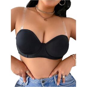 حمالة صدر نسائية من MakeMeChic مقاس كبير بدون ظهر مع حزام شفاف غير مرئي in Saudi Arabia
