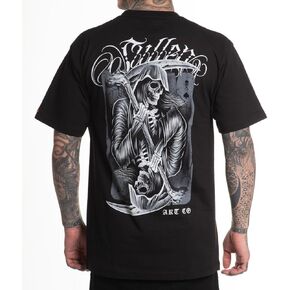 تي شيرت Sullen Men's Death Card Sulleween Capsule Tattoo Lifestyle Graphic Standard بأكمام قصيرة أسود in Saudi Arabia