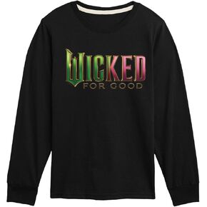 Hybrid Apparel Wicked - Green to Pink Logo - Youth Long Sleeve Graphic T-Shirt in Saudi Arabia