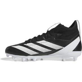 adidas Men's Adizero Impact.2 American Football Sneaker, Black/White/Black, 8.5 in Saudi Arabia