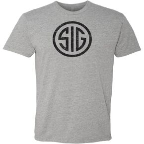 Sig Sauer Men's Distress Sig Mark Athletic Heather T-Shirt - Lightweight Soft Casual Active Everyday Short-Sleeve Logo Tee in Kuwait