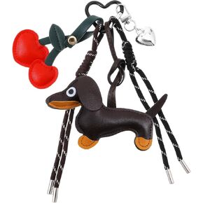 Dachshund Keychain Leather Bag Charms Dachshund Dog Shaped Keychain Keyring Cute Puppy Dog Charm Gifts Handmade Key Holder Charm for Handbag Purses Bags Cars Hanging Ornament in Kuwait