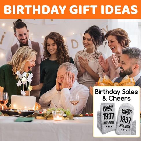 أفكار هدايا عيد الميلاد التسعين من HAPPYPOP - جوارب للرجال بعمر 81 82 83 84 86 90 عامًا، هدايا لكبار السن in Kuwait
