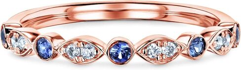 Kobelli Bezel Sapphire Pave Diamond Patterned Gold Band in Saudi Arabia