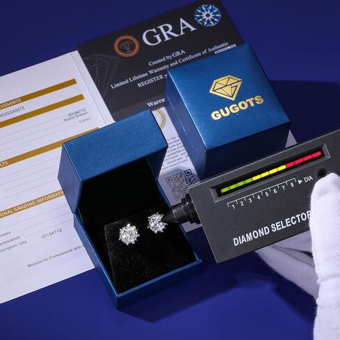 Moissanite Snowflake Stud Earrings Screw Back for Women 0.6-2.0ct 4-8mm 18K White/Gold Plated 925 Sterling Silver D Color VVS1 Clarity Moissanite Heart Earrings in Saudi Arabia