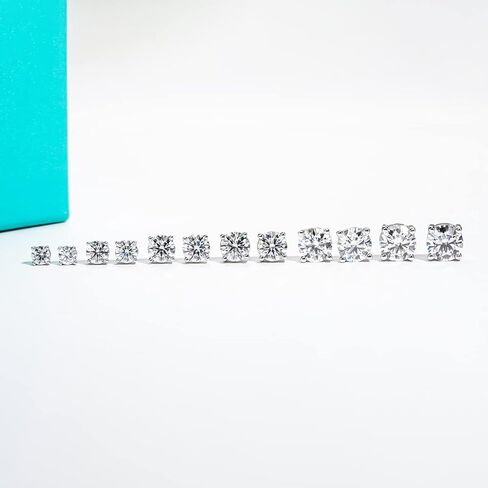 AnuClub 0.6-4cttw 10K Post Moissanite Stud Earrings for Women, D Color VVS1 S925 Sterling Silver Earrings in Saudi Arabia