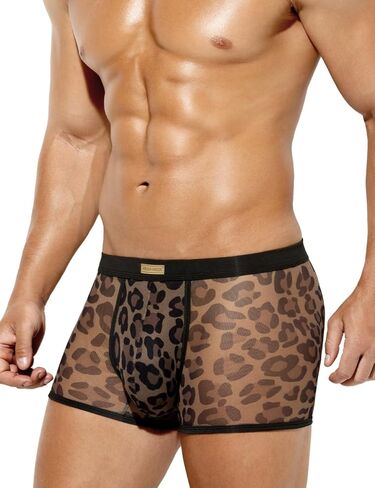 Men's Boxer Briefs Breathable Trunks Underwear See Through Underpants for Men in Saudi Arabia