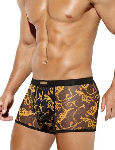 Men's Boxer Briefs Breathable Trunks Underwear See Through Underpants for Men in Saudi Arabia
