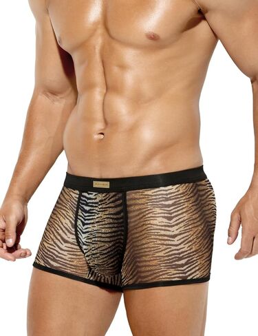 Men's Boxer Briefs Breathable Trunks Underwear See Through Underpants for Men in Saudi Arabia